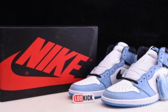 Bmlin RETRO AIR BLACK WHITE 555088-134 BLUE JORDAN UNIVERSITY 1 HIGH 0819